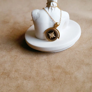 Unique Rotating Compass Necklace