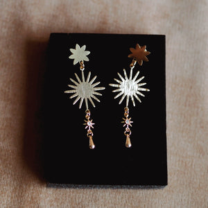 Andrea Atlas Star & Sun Earrings