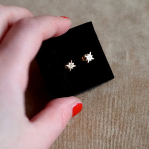 Little Star Stud Earrings in Gold