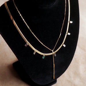 Snake Necklace with Rhinestones