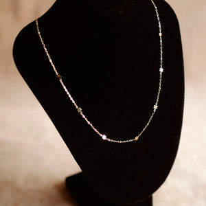 Delicate Necklace With Little Flowers