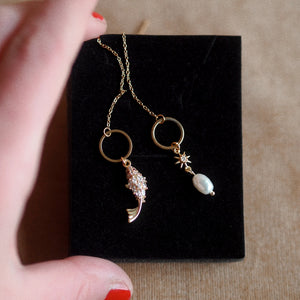 Limited Edition Chain Earrings / Good Luck Fish