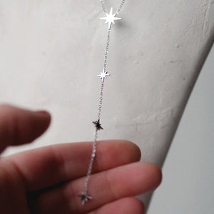 Aubrey Stars Necklace in Silver Colour