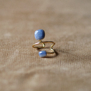 Unique Blue Gemstones Ring