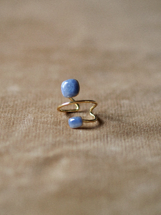 Unique Blue Gemstones Ring