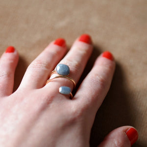 Unique Blue Gemstones Ring