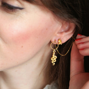 Andrea Atlas Snake Chain Earrings