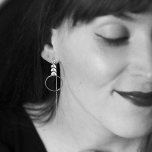 Andrea Atlas Signature Chain Earrings N°5 in silver colour