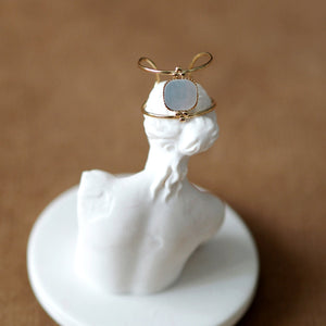 Lily Square Mother Of Pearl Ring