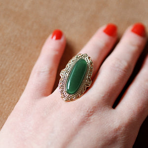 Large Green Gemstone Ring