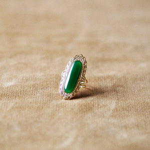 Large Green Gemstone Ring