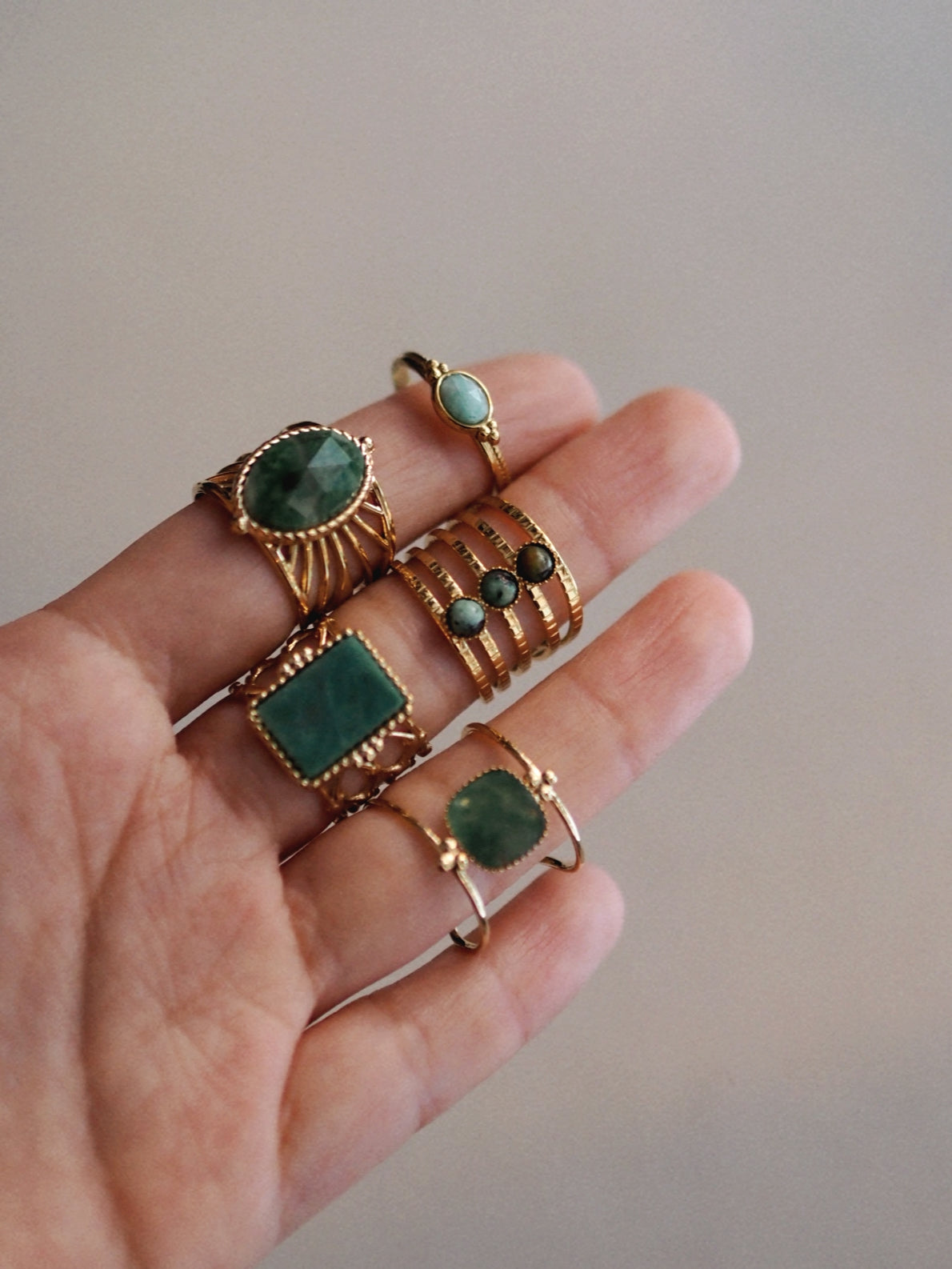 Amazonite Square Ring