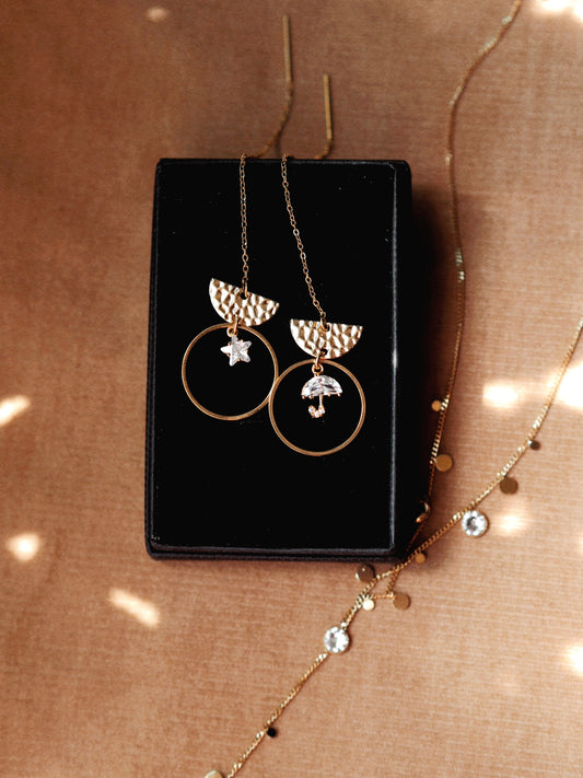 "Dancing In The Rain" Signature Chain Earrings