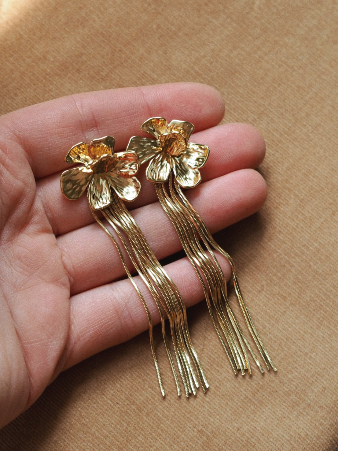 Francesca Floral Earrings in Silver