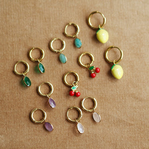 Little Gemstone Hoops