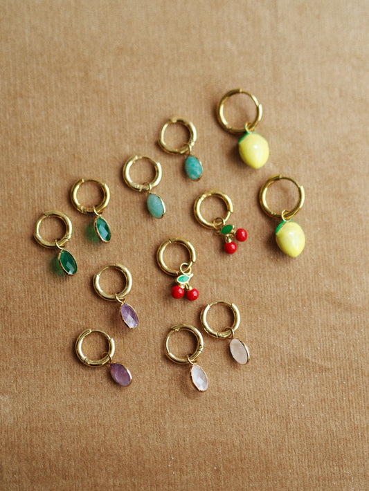 Little Gemstone Hoops