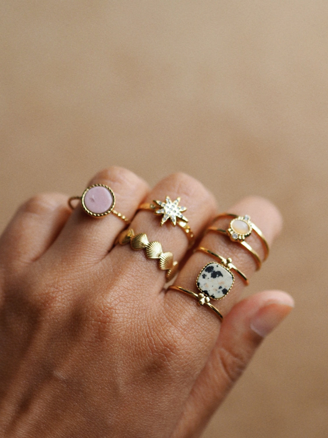 Simple Rhodonite Ring