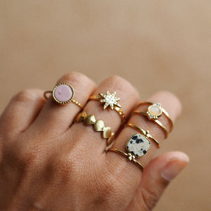 Simple Rhodonite Ring