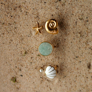 Simple Large Blue Stone Ring