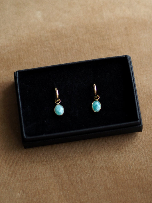 Little Gemstone Hoops