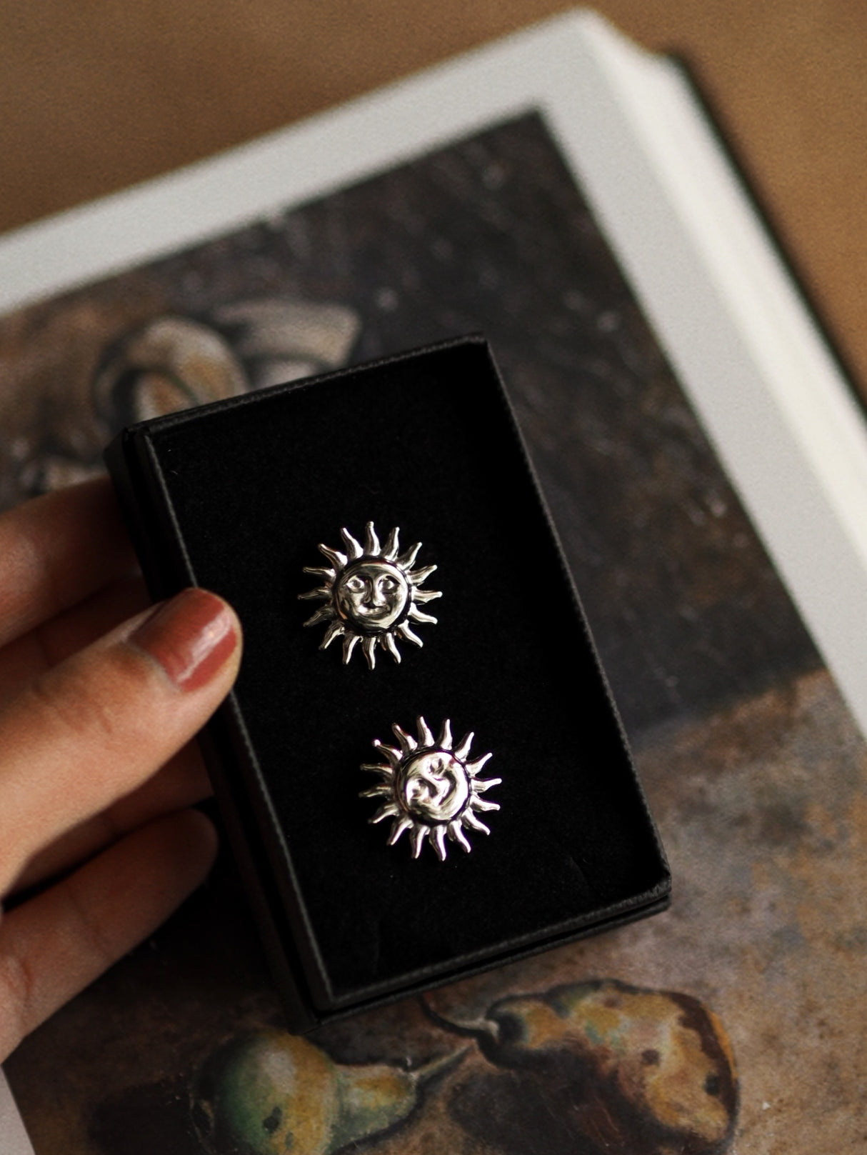 Beautiful Sun Stud Earrings
