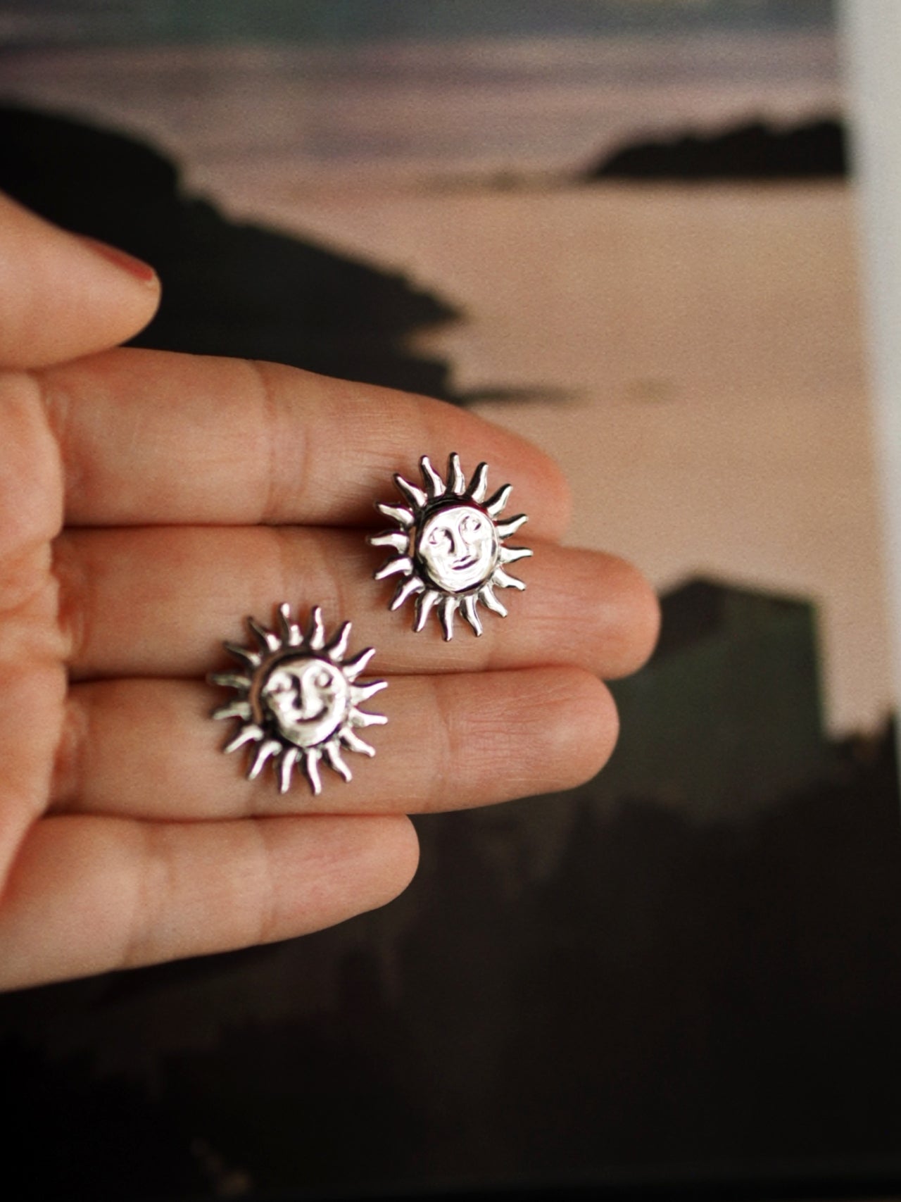 Beautiful Sun Stud Earrings