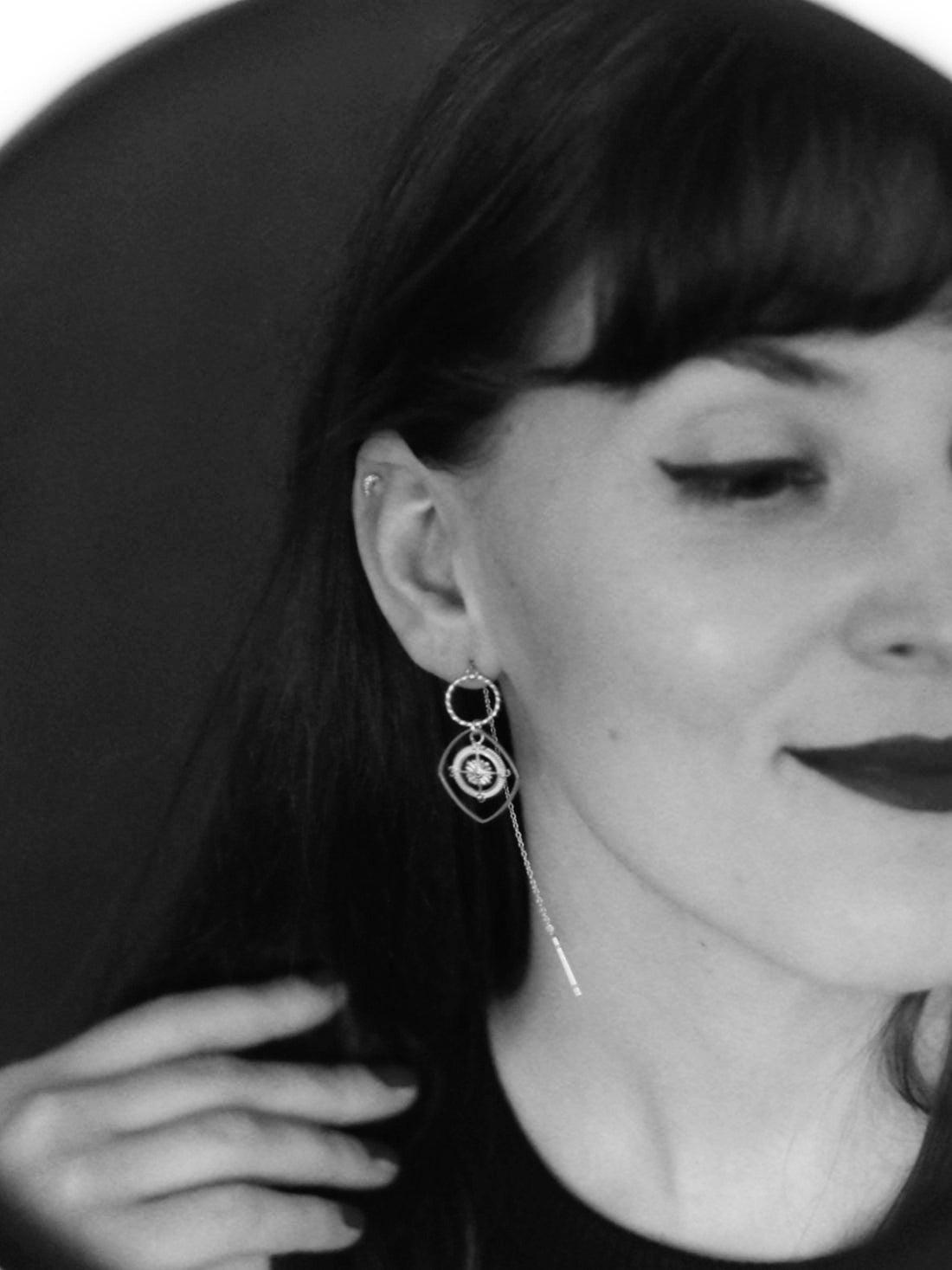 Signature Chain Earrings Compass / limited edition