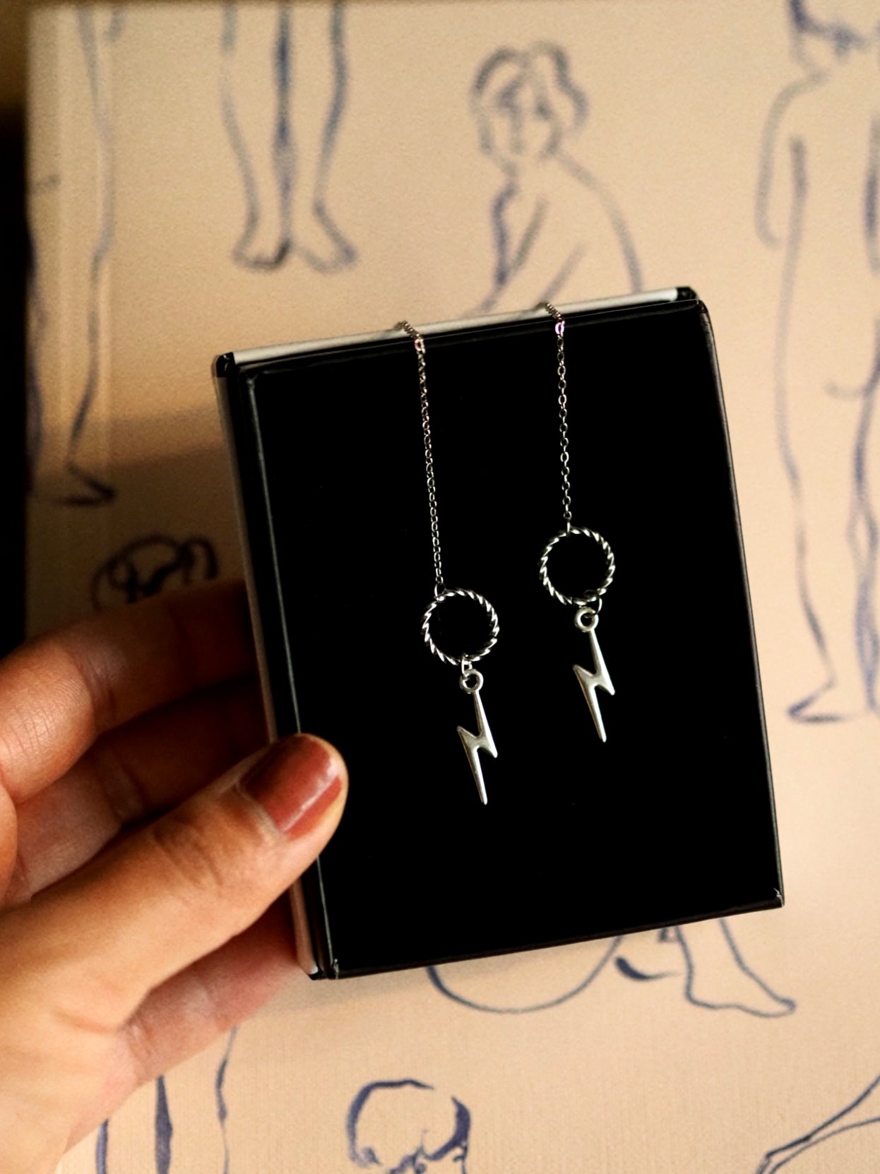 Atlas Signature Chain Earrings N°65 in silver colour