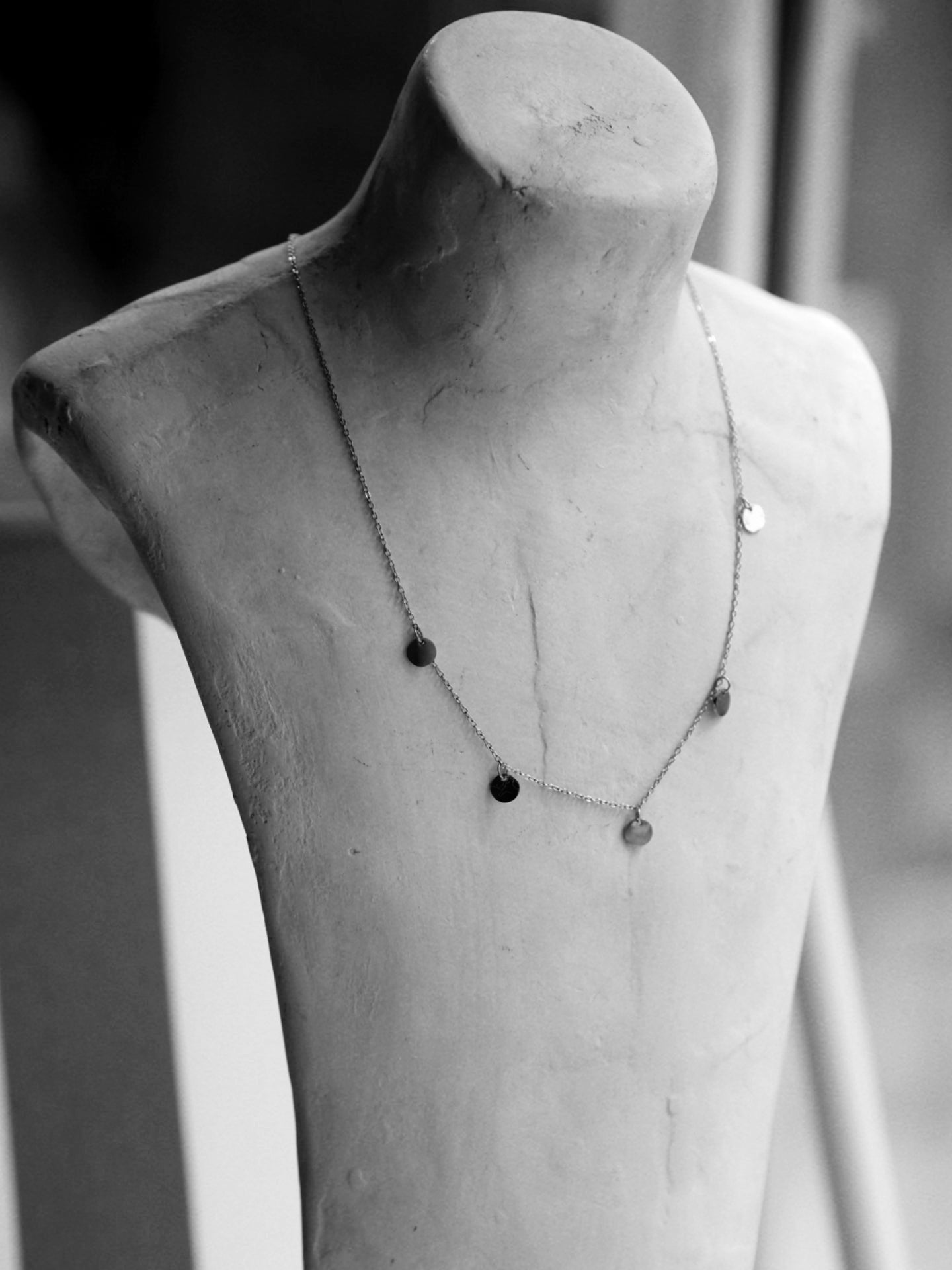 Summer Catch Coin Necklace In Silver Colour