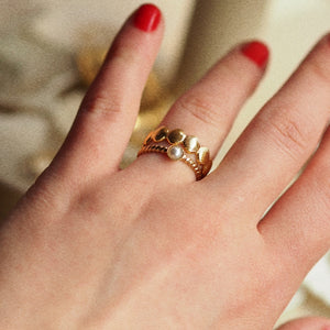 Summer Catch Pearl Ring
