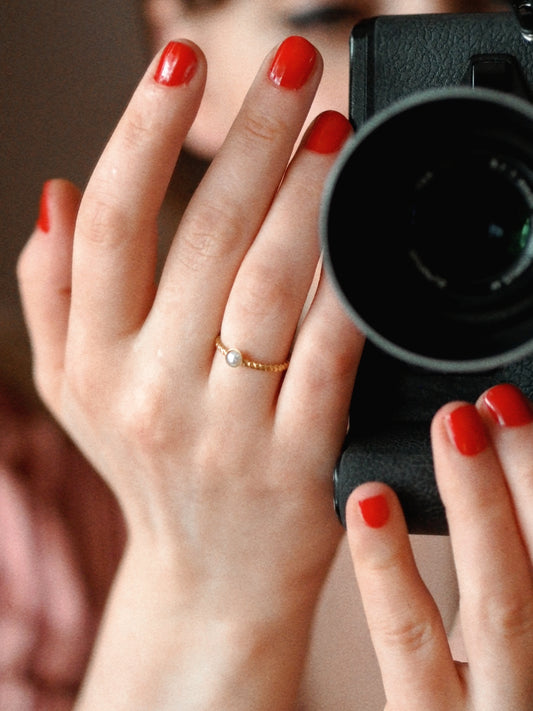 Summer Catch Pearl Ring