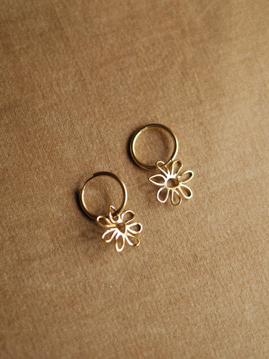 Emma Floral Hoops