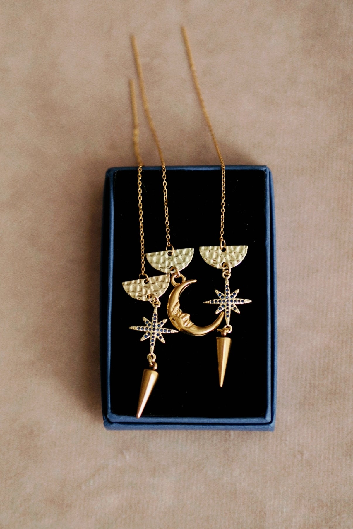Lunara Chain Earrings set of 3 / Sparkle Limited Collection