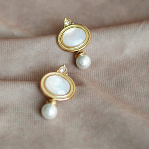 Lily Mother of Pearl Earrings