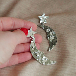 Luna Magic Earrings in Silver Colour