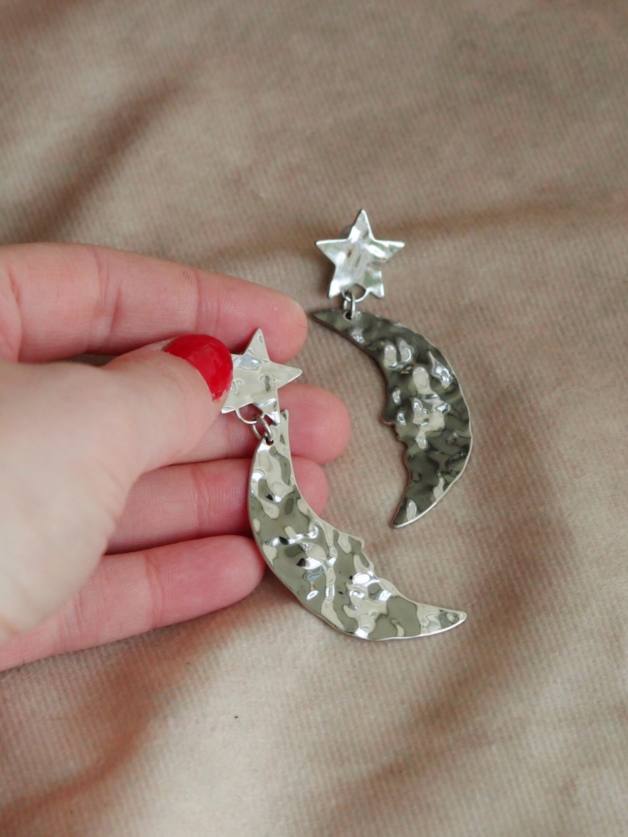 Luna Magic Earrings in Silver Colour