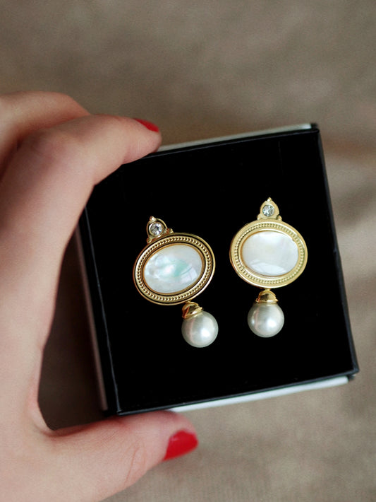 Lily Mother of Pearl Earrings