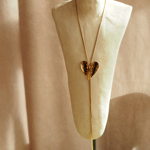 Adjustable Heart Necklace in Silver