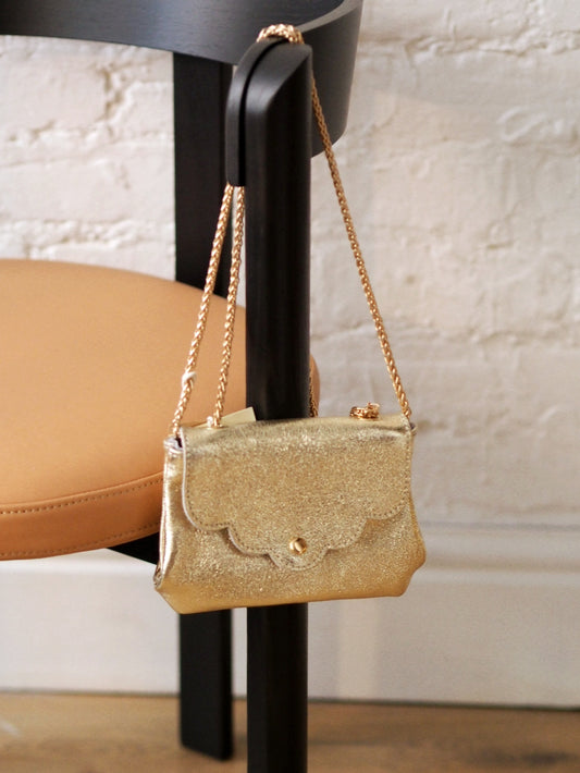 Gold Leather Handbag