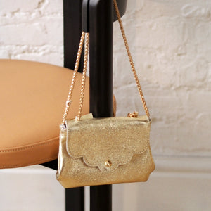 Gold Leather Handbag