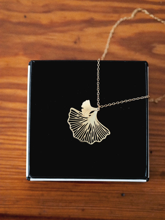Ginkgo Leaf Necklace