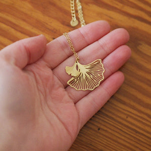 Ginkgo Leaf Necklace