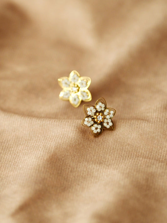 Flower Beaded Earrings