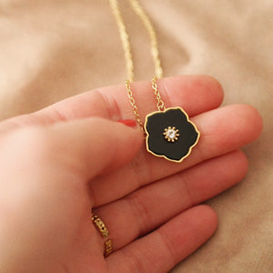 Blue Fiona Flower Necklace
