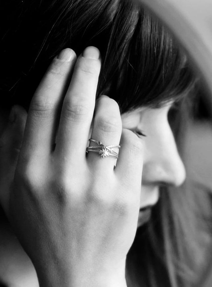 Alpha Centauri Ring in Silver Colour