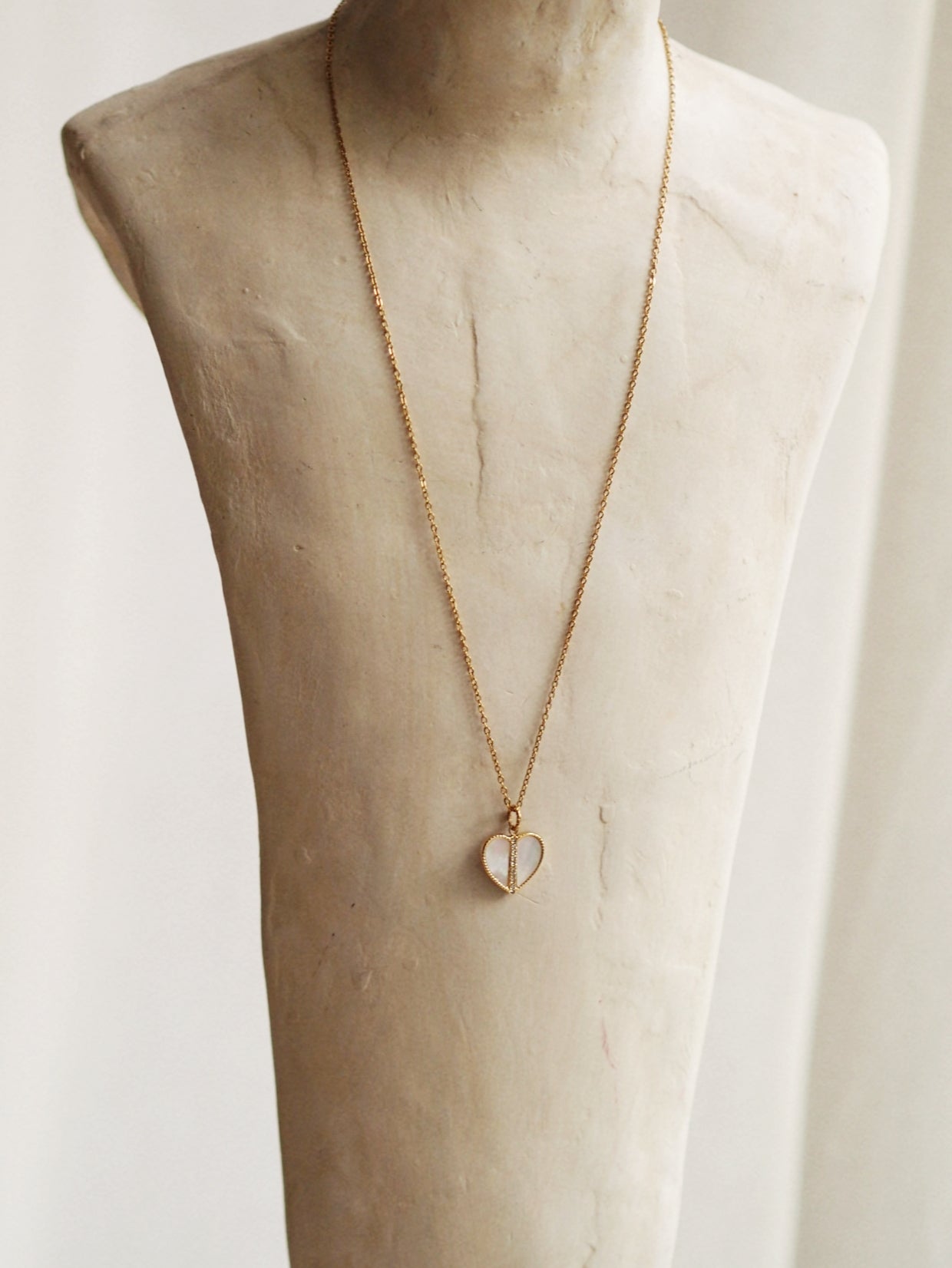 Mother of Pearl Heart Necklace