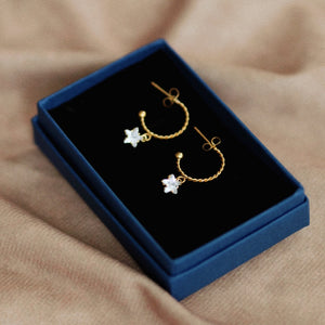 Atlas Magic Star Hoops in gold