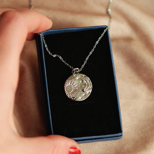 Sparkle Coin Necklace in Silver Colour