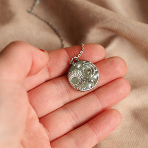 Sparkle Coin Necklace in Silver Colour