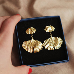 Renee Ginkgo Leaf Earrings